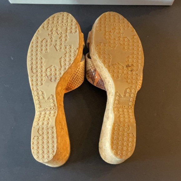 Jimmy Choo Geranium Snake Print leather Panna size 39 - Picture 8 of 14